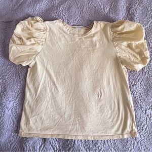 Zara Yellow Puff Sleeve Top